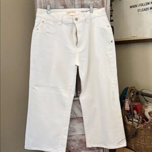 White Wide-Leg Jeans